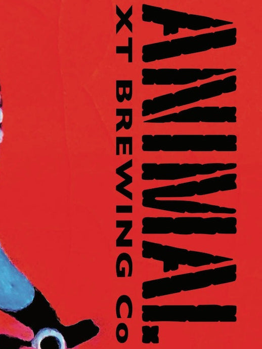 XT Brewing Co Animal Pumpclip for the Guinea Fowl Beer. An orange and yellow gradient background with the a painted Guinea Fowl in the middle. The words Guinea Fowl and Juicy Session Pale 4.6% to the bottom right of the graphic.