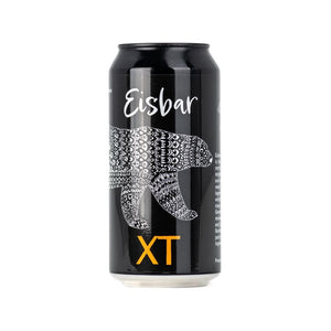 Photo of 1 black XT Brewing Co XT Eisbar Lager can on a white background
